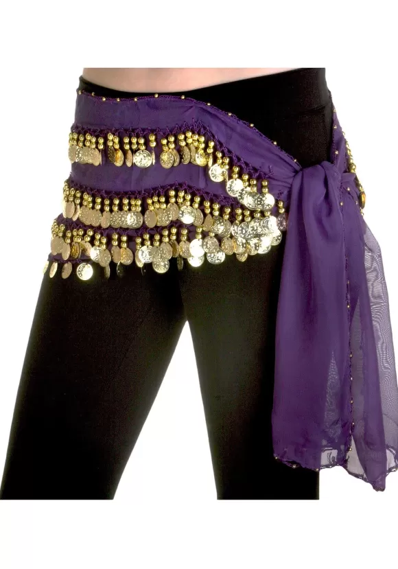 Shop Miss Belly Dance Purple Belly Dance Hip Scarf Costume