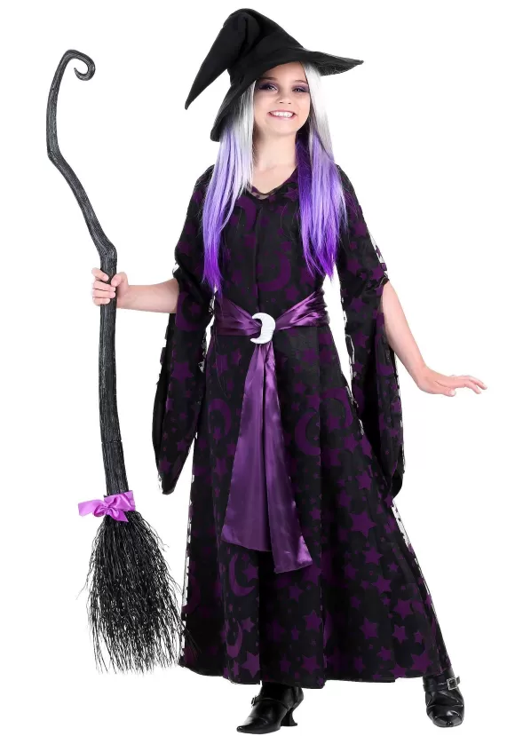 Best Sale FUN Costumes Purple Moon Witch Costume For Girls