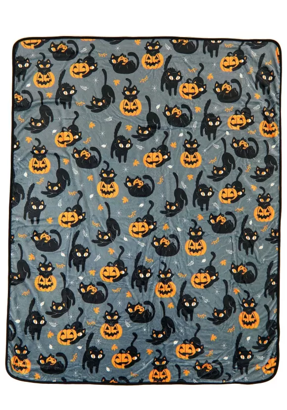 Cheap FUN Costumes Quirky Black Kitty Comfy Throw Blanket