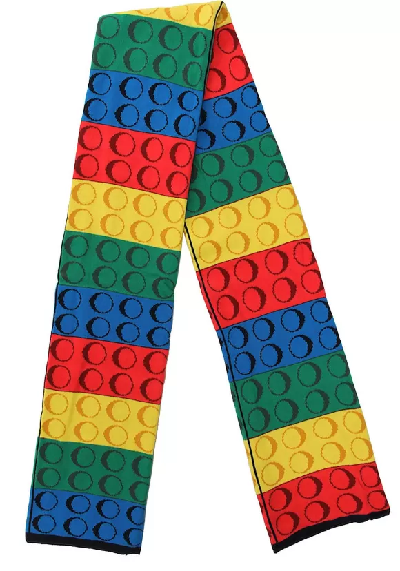 Best Sale FUN Costumes Rainbow Bricky Blocks Knit Scarf