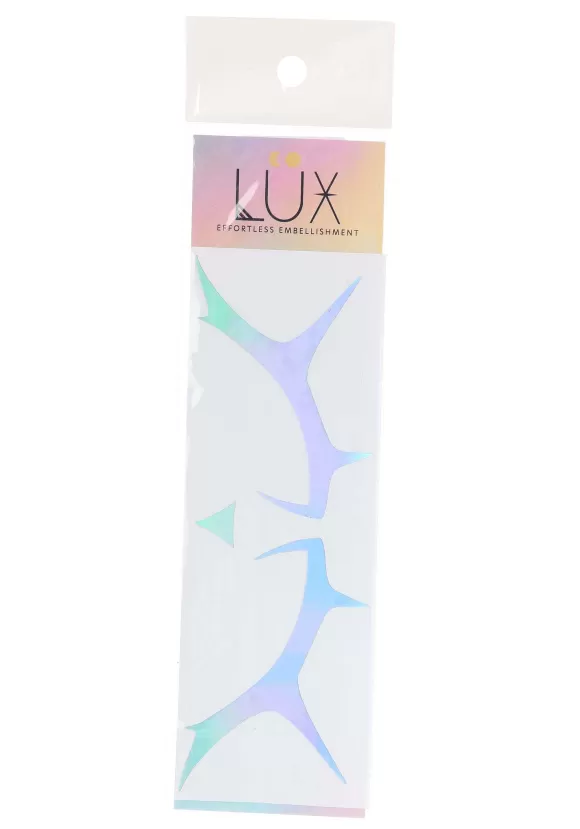 Cheap Lux Rainbow Chrome Death Stare Holographic Face Decals