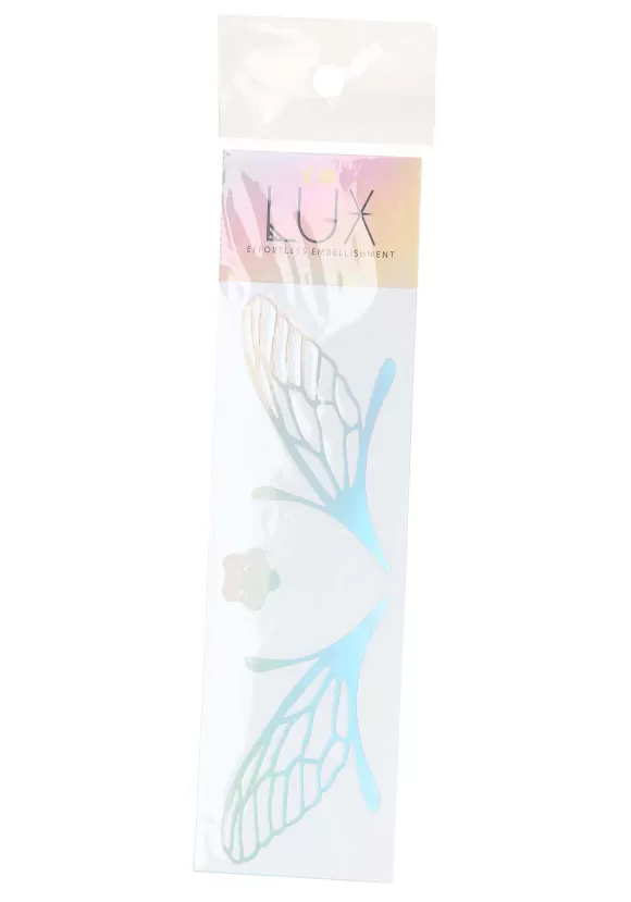 Outlet Lux Rainbow Chrome Lace Wing Holographic Face Decals