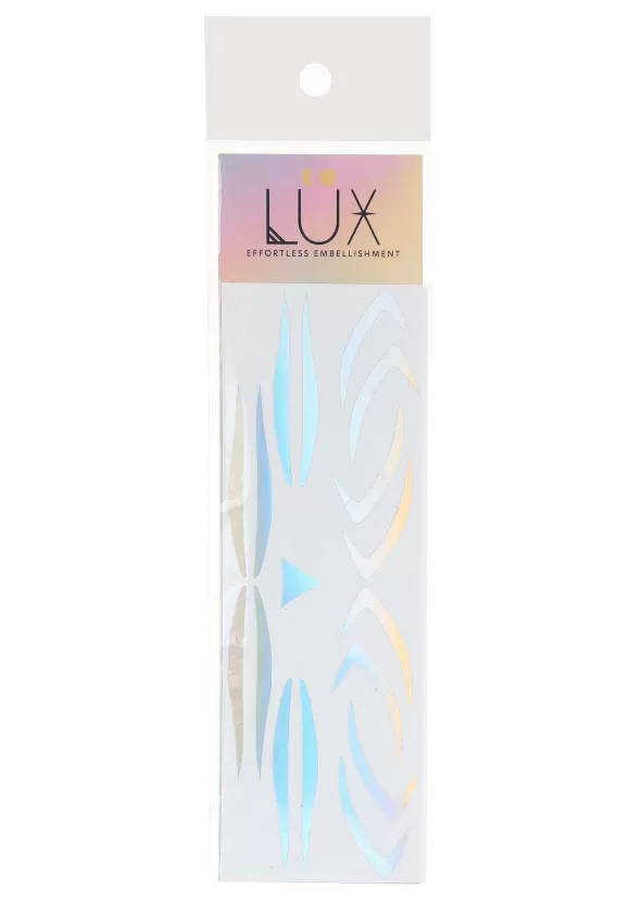 Fashion Lux Rainbow Chrome Vibe Checks Holographic Face Decals