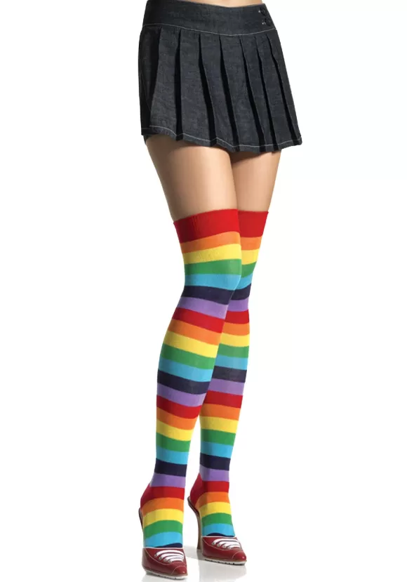 Shop Leg Avenue Rainbow Thigh High Stockings