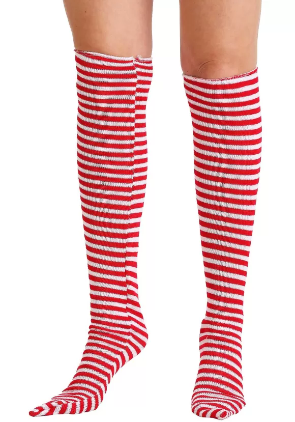 Sale FUN Costumes Red And White Mrs.Clause Socks For Women