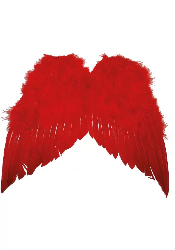 Outlet Funny Fashions Red Angel Wings With Feathers