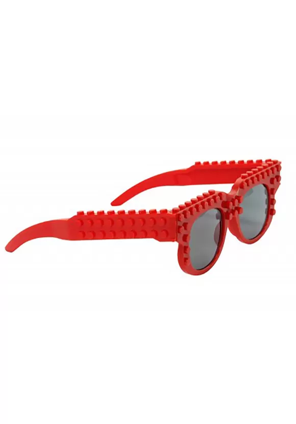 Hot FUN Costumes Red Bricky Blocks Glasses