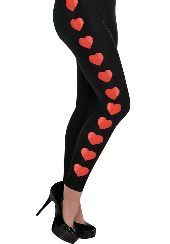 Sale Amscan Red Heart Leggings