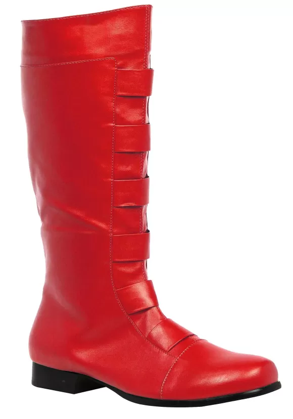 Shop Ellie Red Superhero Boots For Adults