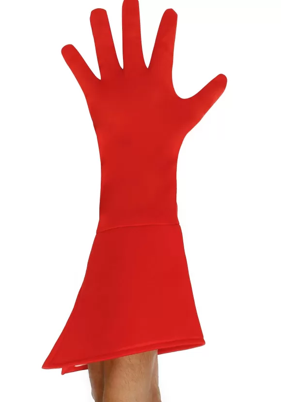 Discount FUN Costumes Red Superhero Gloves For Adults