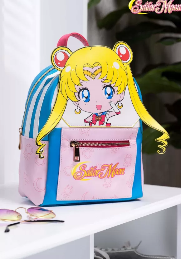 Shop FUN Costumes Sailor Moon Chibi Face Pink & Blue Backpack