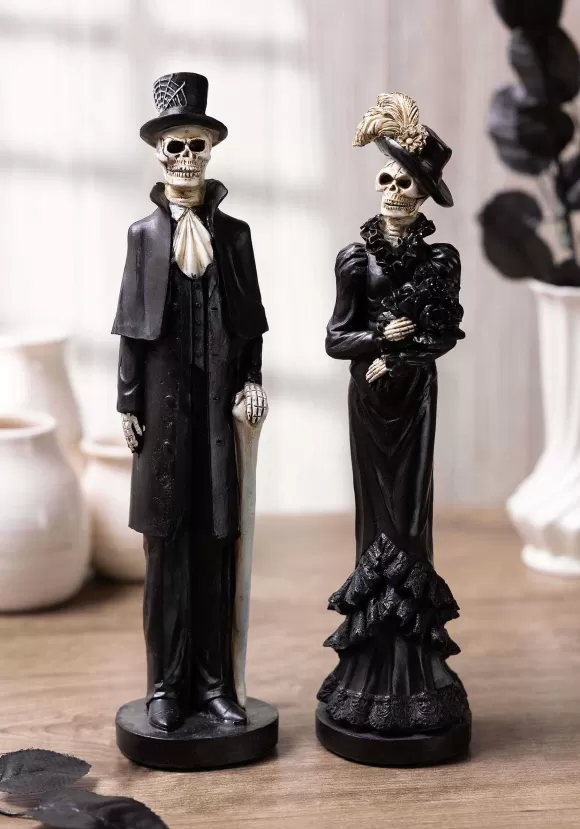 Sale K&K Interiors Set Of Two Decorative Skeleton Figurines