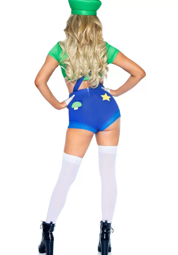 Cheap Leg Avenue Sexy Piece Green Gamer Babe Costume For Women