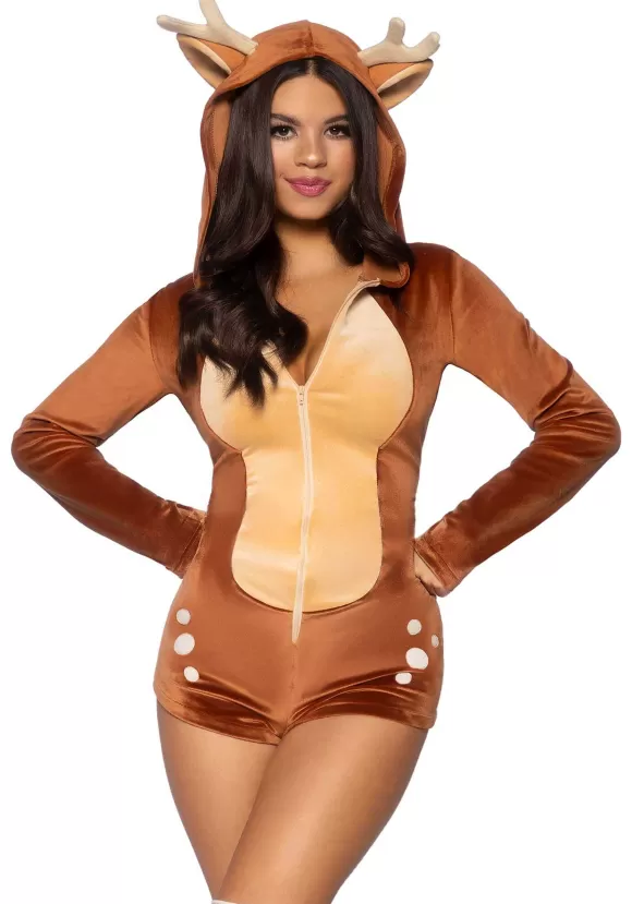 Store Leg Avenue Sexy Plush Fawn Romper Costume For Women