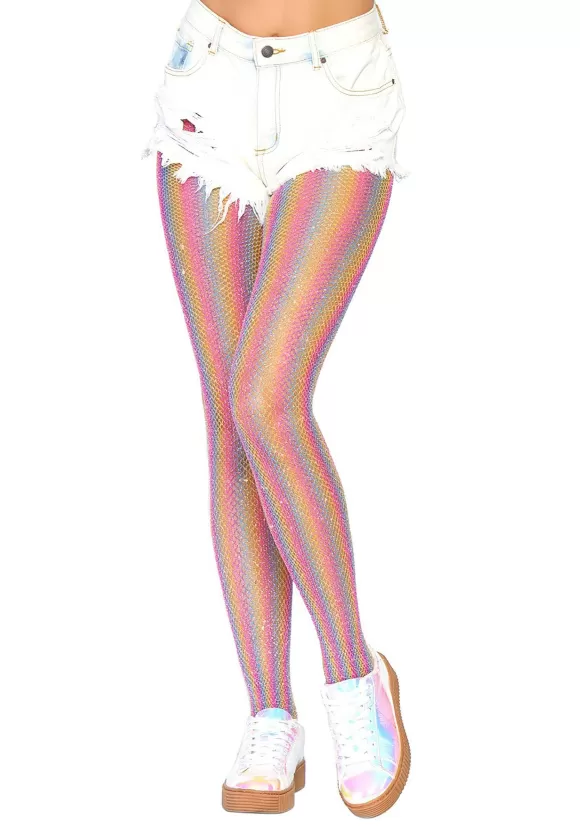 Flash Sale Leg Avenue Shimmer Rainbow Tights For Women