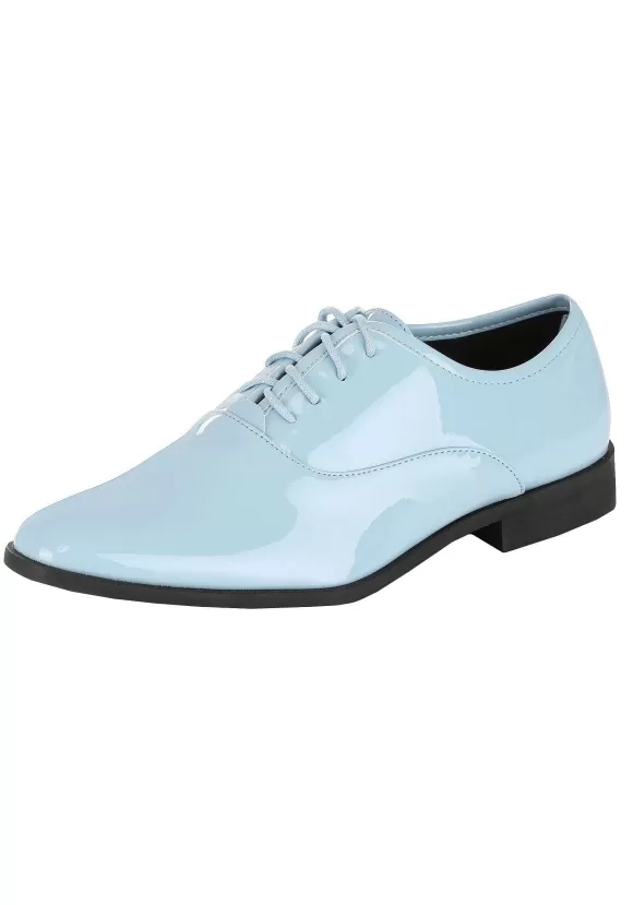 Shop FUN Costumes Shiny Powder Blue Tuxedo Shoes For Men