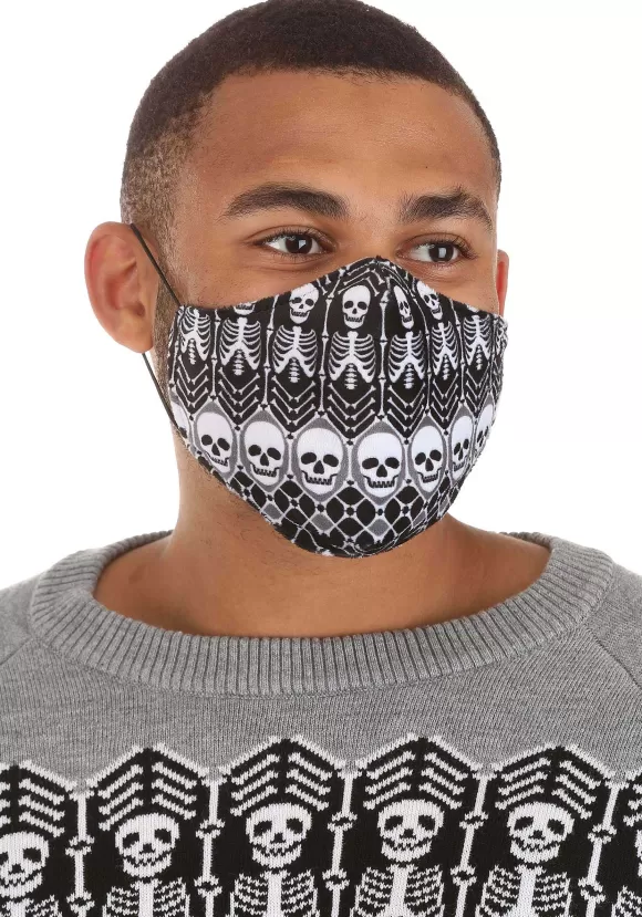 Cheap FUN Costumes Skeletons Pattern Sublimated Face Mask For Adults