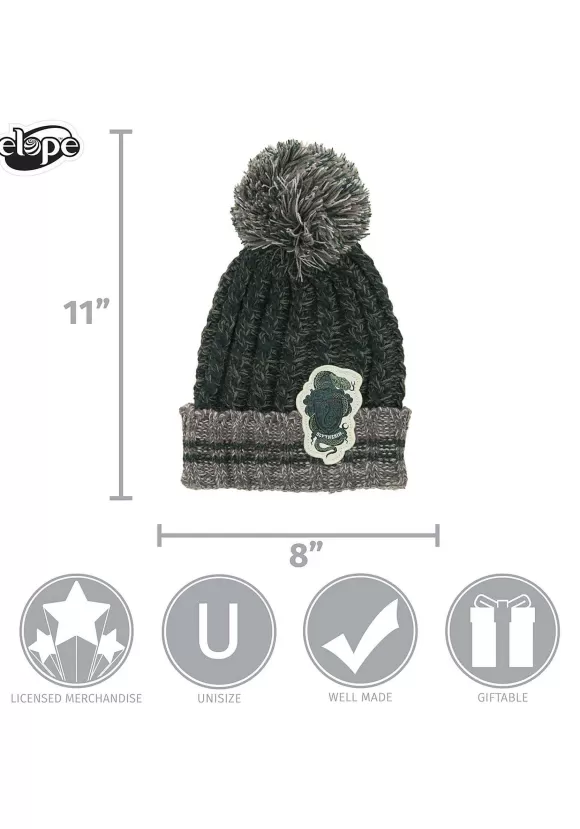 Discount FUN Costumes Slytherin Heathered Pom Warm Beanie