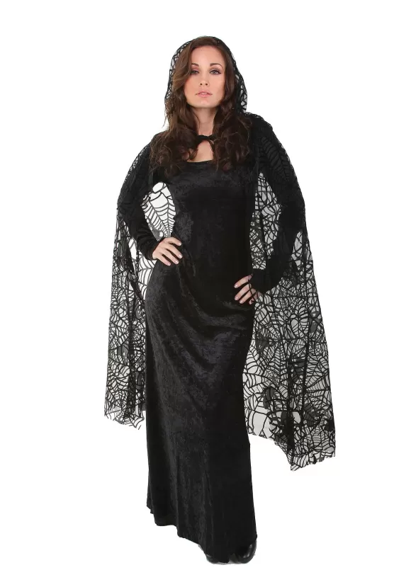 Store Underwraps Spiderweb Sheer Cape