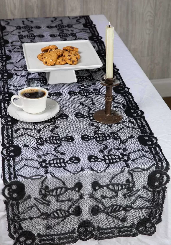 Fashion FUN Costumes Spooky Skeletons Table Runner Decoration