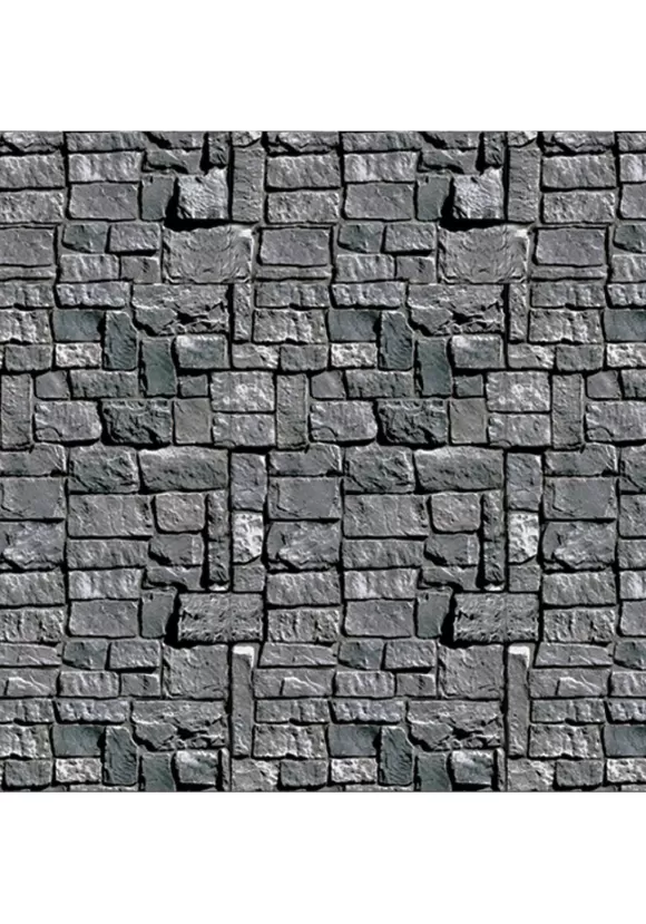 Clearance Beistle Stone Wall Backdrop Decoration