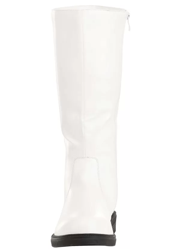 Clearance FUN Costumes Tall White Boots For Adults