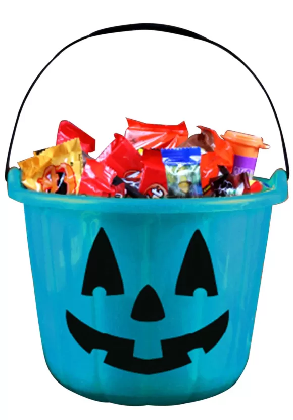 Online Fun World Teal Trick And Treat Pumpkin Bucket