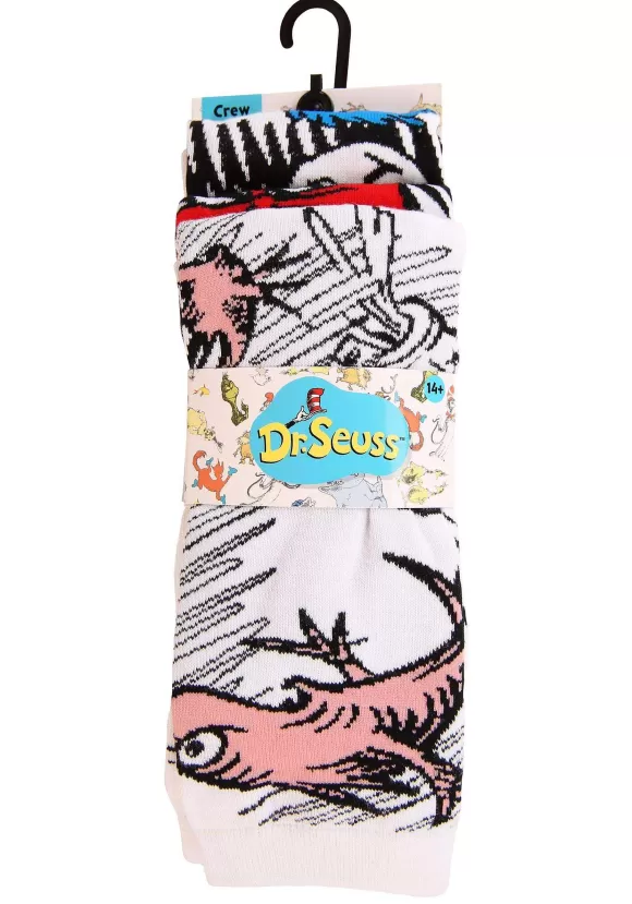 Shop FUN Costumes The Cat In The Hat Adult Crew Sock Set