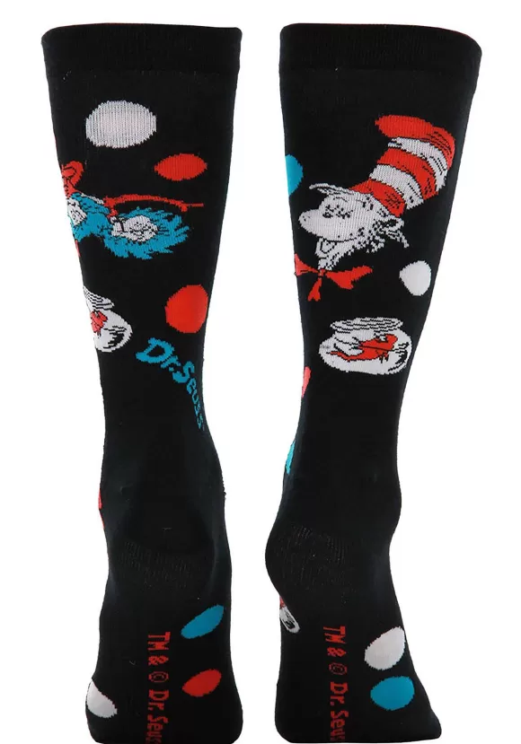 Discount FUN Costumes The Cat In The Hat Pattern Socks Adult'S