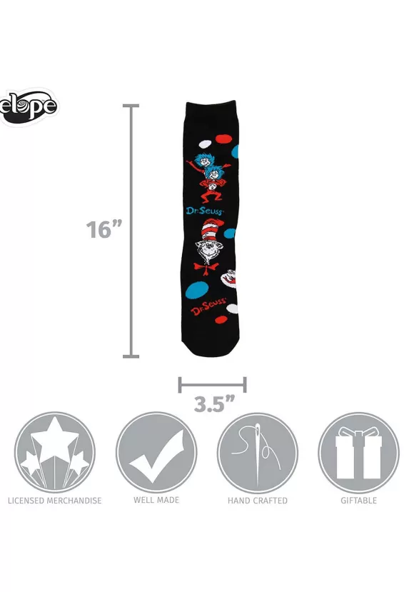 Discount FUN Costumes The Cat In The Hat Pattern Socks Adult'S