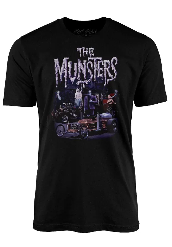 Fashion Rock Rebel Shop The Munsters Family Car Adult Graphic T-Shirt