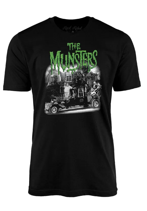 Best Sale Rock Rebel Shop The Munsters Family Coach Adult Graphic T-Shirt