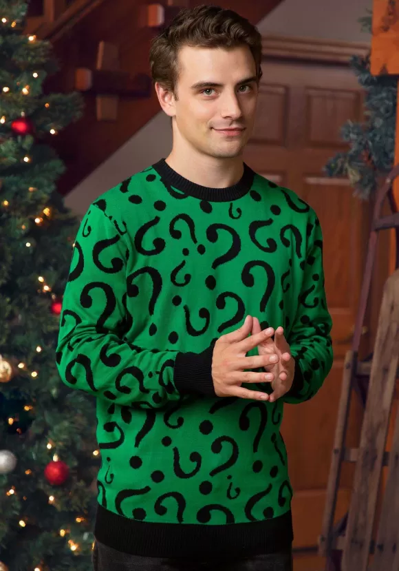 Fashion FUN Wear The Riddler Adult Christmas Sweater