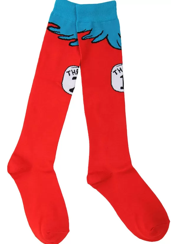 Outlet FUN Costumes Thing 1 & 2 Costume Socks For Adults