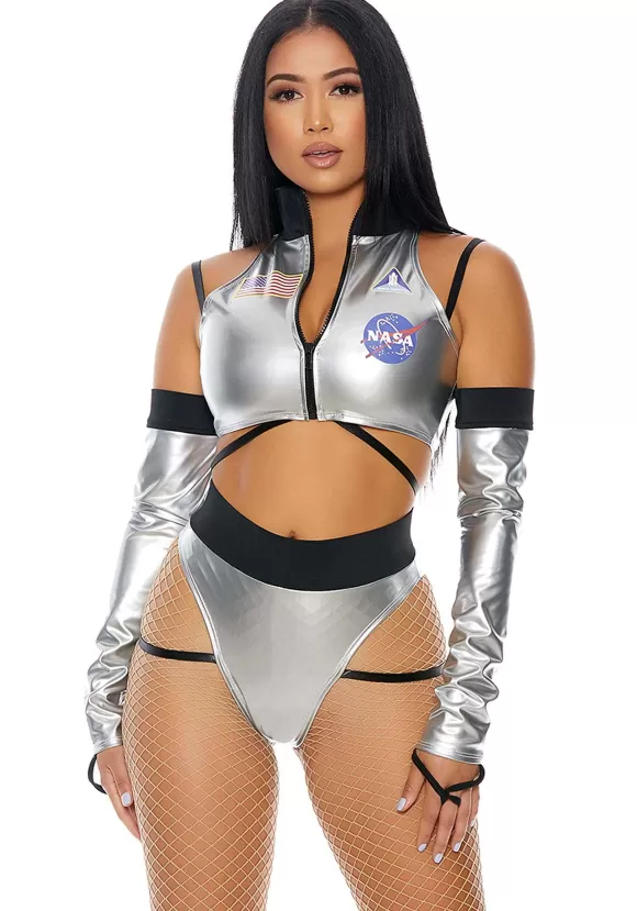 Hot Forplay To The Moon Astronaut Costume For Women