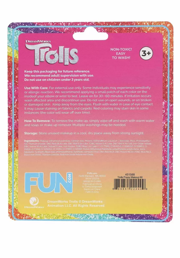 Fashion FUN Costumes Trolls Poppy Costume Makeup Kit