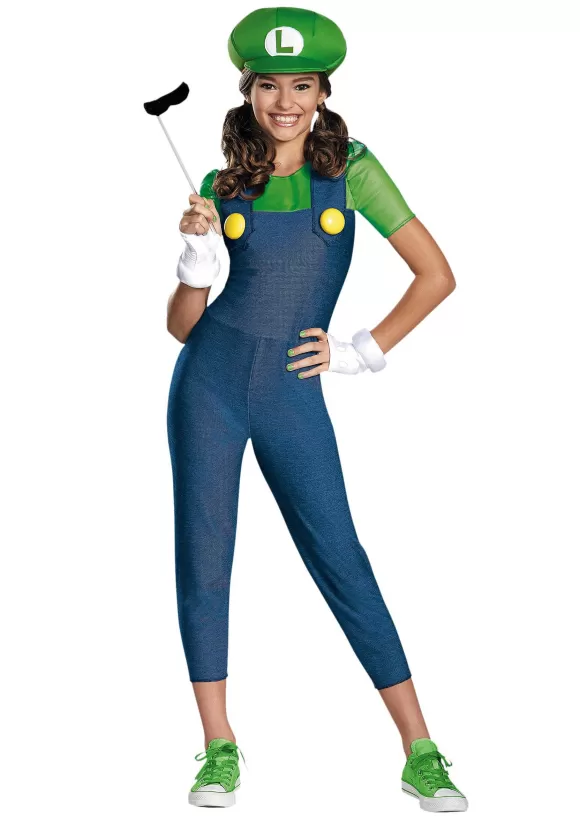 Shop Disguise Tween Girls Luigi Costume