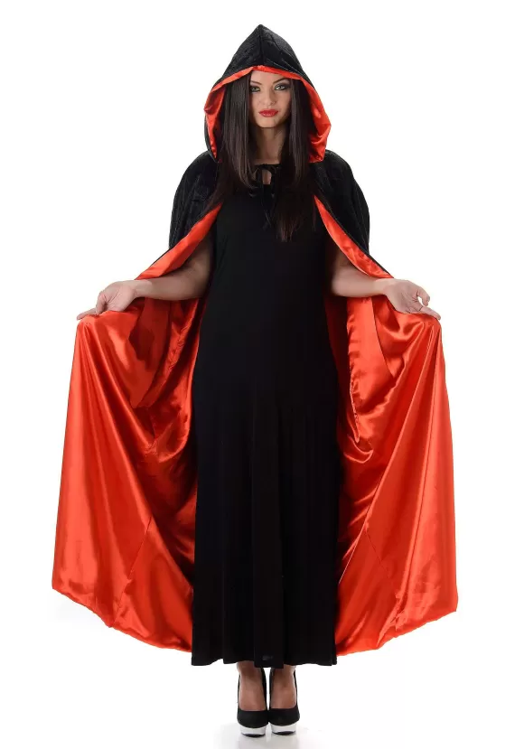 Best Sale Karnival Costumes Vampire Deluxe Hooded Cape For Adults