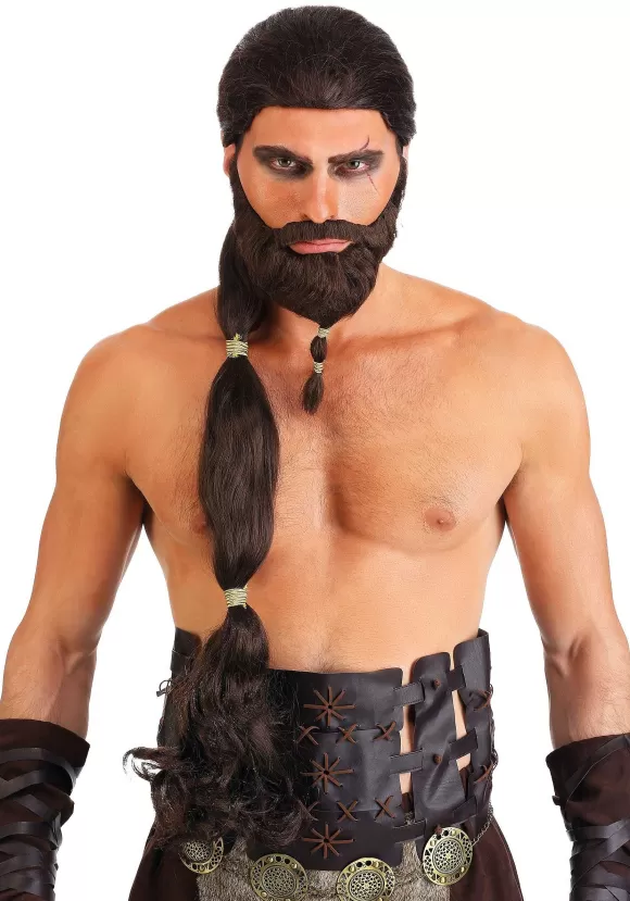 Outlet FUN Costumes Warrior King Wig And Beard For Adults