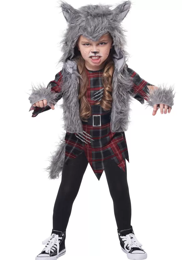 Store California Costume Collection Wee Wolf Costume For Girls