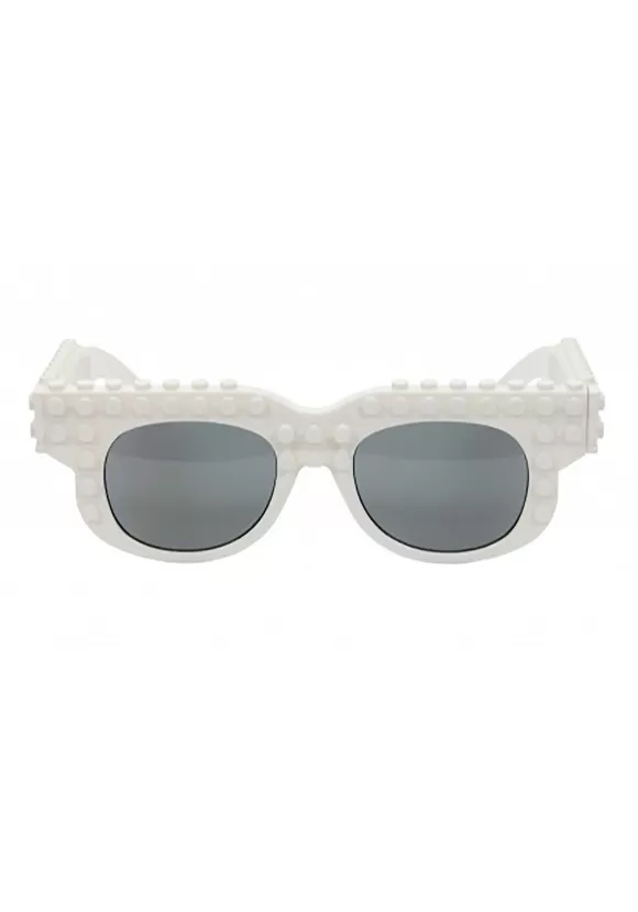 New FUN Costumes White Bricky Blocks Glasses