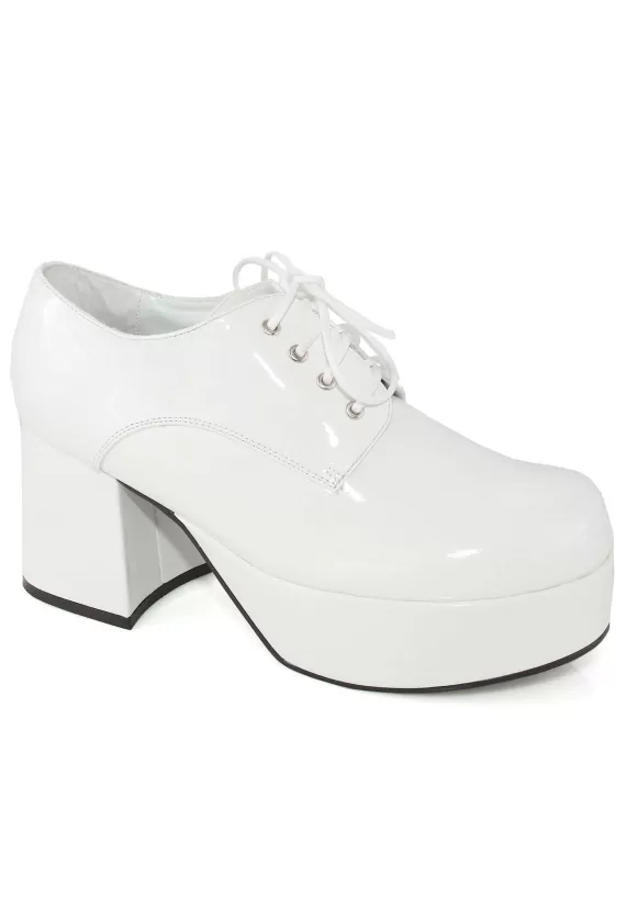 Best Sale Ellie White Platform Pimp Shoes For Men