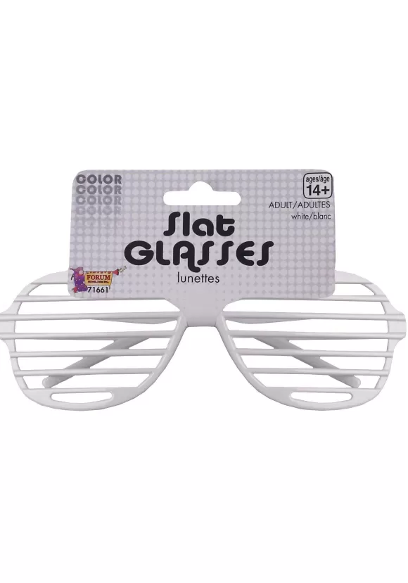 Hot Rubies Costume Co. Inc White Slat Glasses