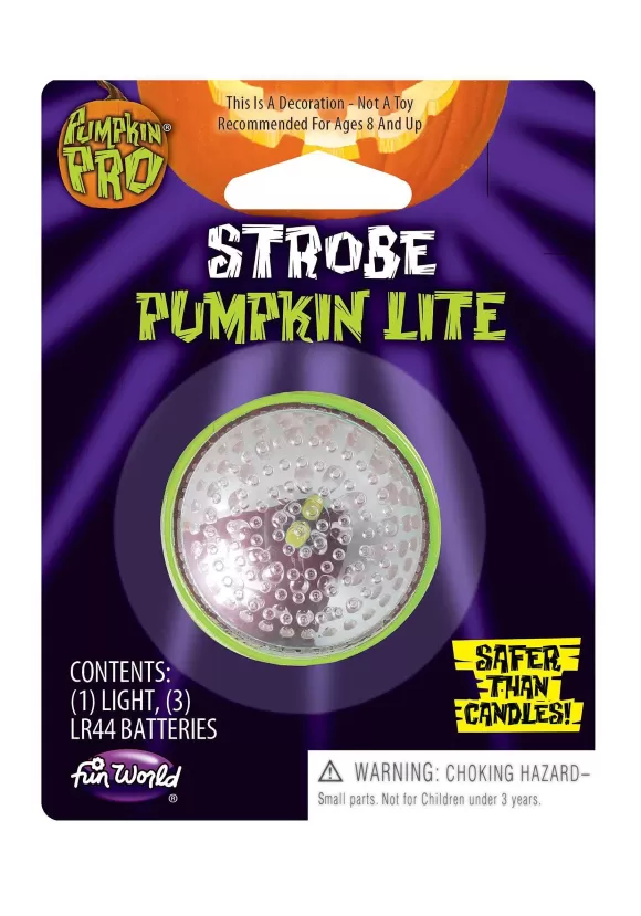 Cheap Fun World White Strobe Pumpkin Lite