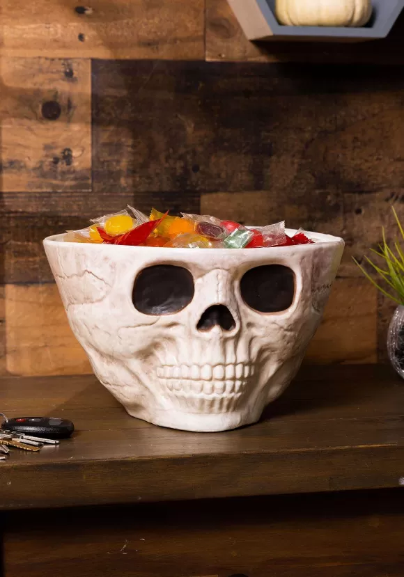 Best Seasons (HK) Ltd. Wide Skull Head Candy Bowl Decoration