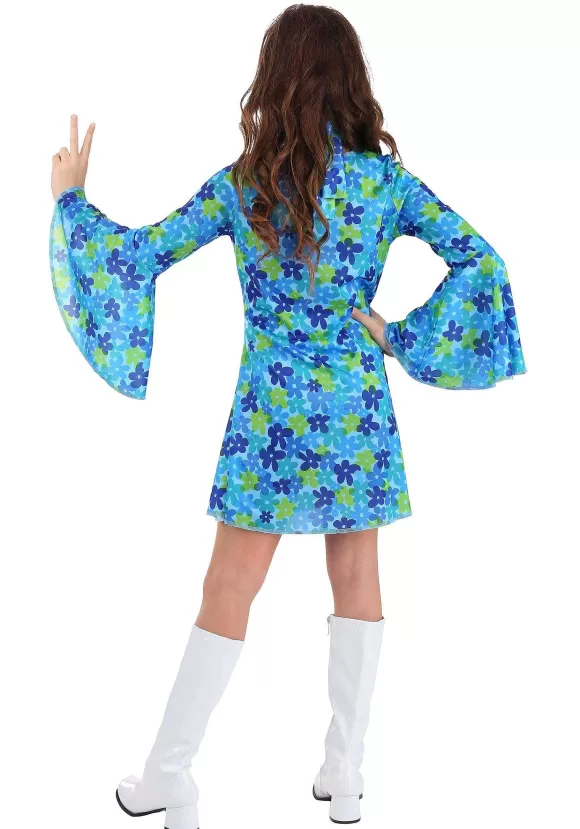 Hot FUN Costumes Wild Flower 70S Costume Dress For Girls