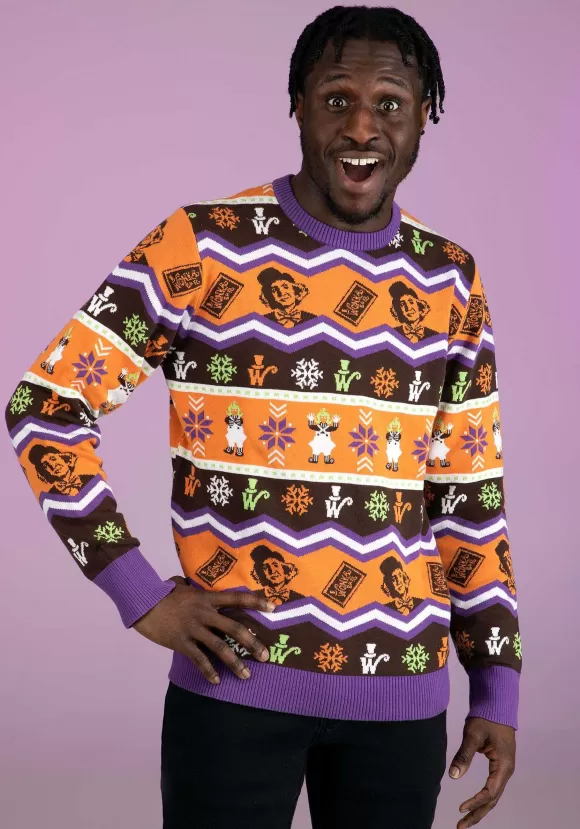 New FUN Wear Willy Wonka Ugly Sweater For Adults