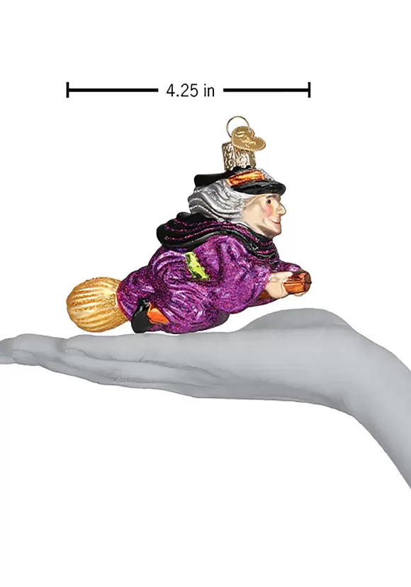 Best Old World Christmas Witch Flying On A Broomstick Ornament