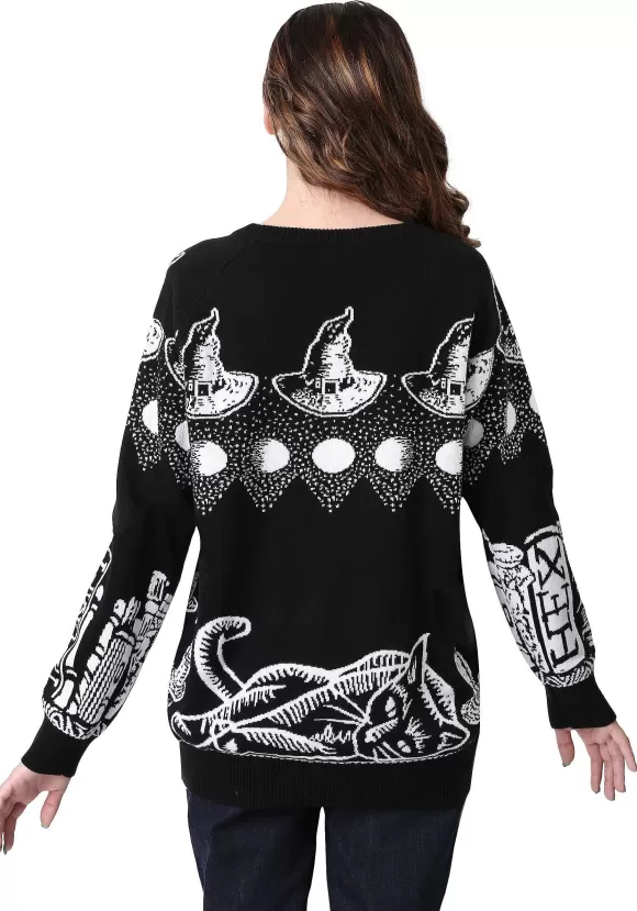 Hot FUN Wear Witch Spellcraft And Curios Halloween Sweater For Adults