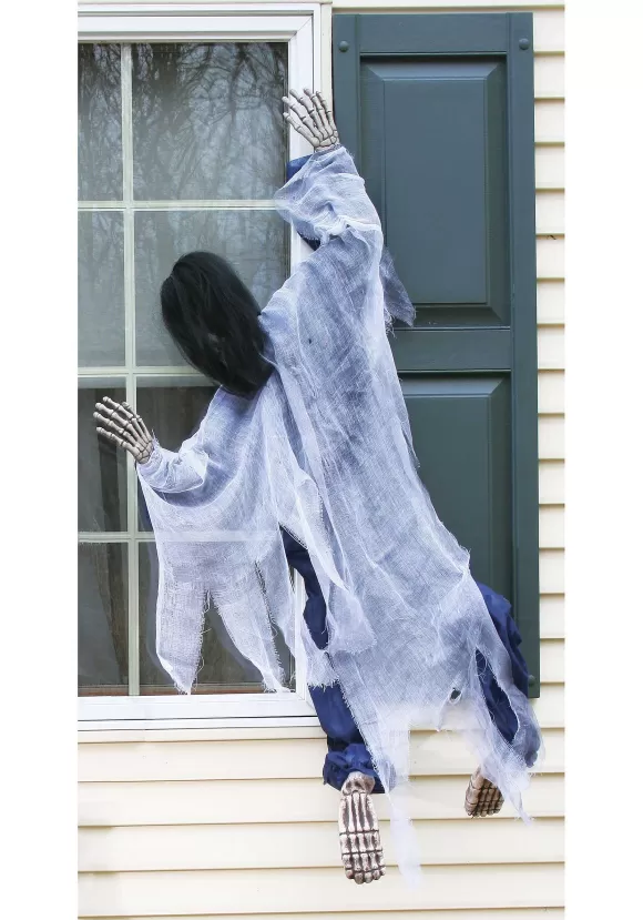 Best Sale Fun World Witch Window Hanging Halloween Decoration